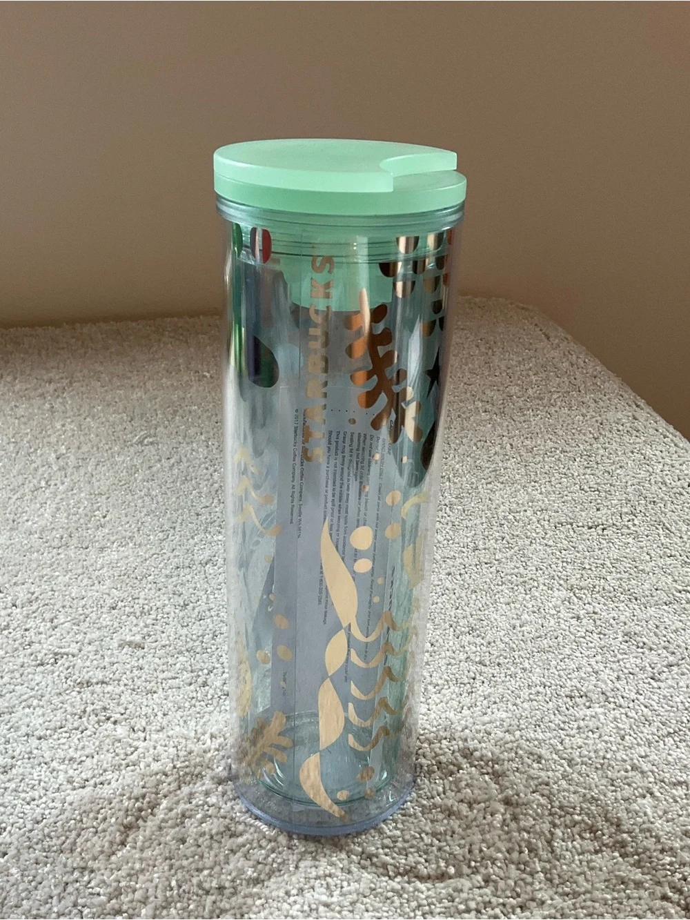 BNWT Starbucks 2020 Green Gold Mermaid Siren Acrylic Cold Cup Tumbler 16oz